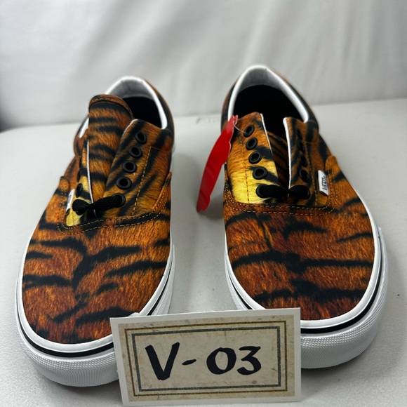 Vans Mens Womens Skate Shoes ERA Size 8.5/10 Tiger/True White NEW - Picture 12 of 14